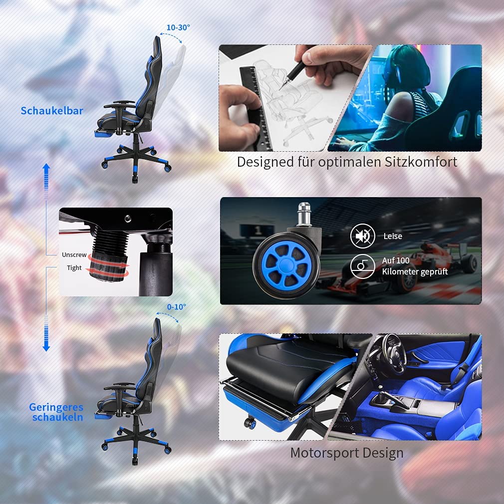 VADIM Gaming Chair, Gamer Ergonomic Chair, Adjustable 2D Armrest VADIM Gaming Chair, Gamer Ergonomic Chair, Adjustable 2D Armrest